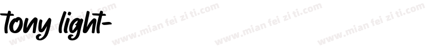 tony light字体转换